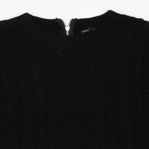 Warehouse Womens Black   Pullover Jumper Size S