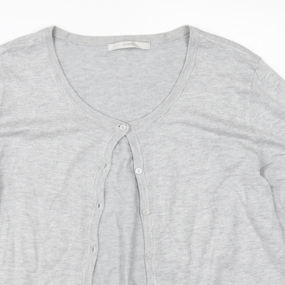 George Womens Grey   Cardigan Jumper Size 12