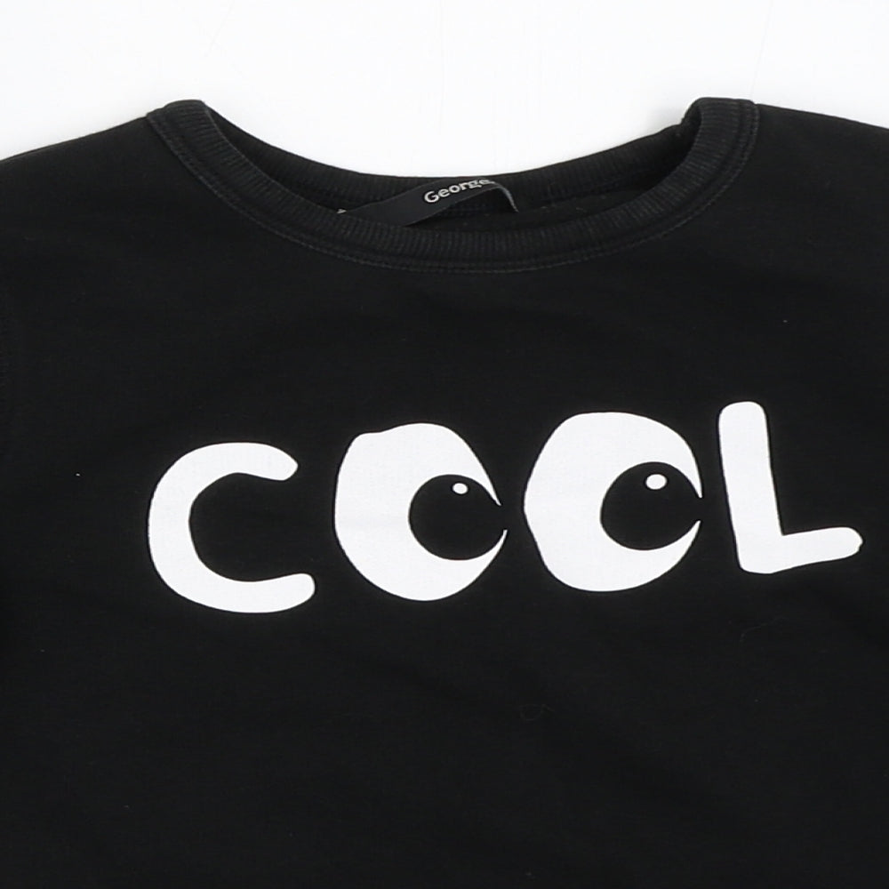 George Boys Black   Pullover Sweatshirt Size 3-4 Years