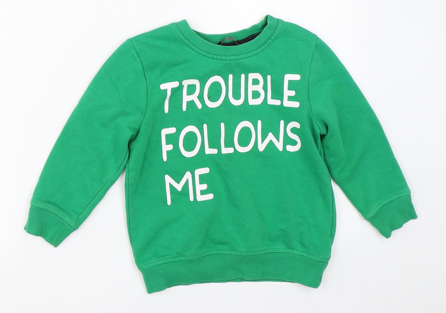 George Boys Green   Pullover Sweatshirt Size 3-4 Years