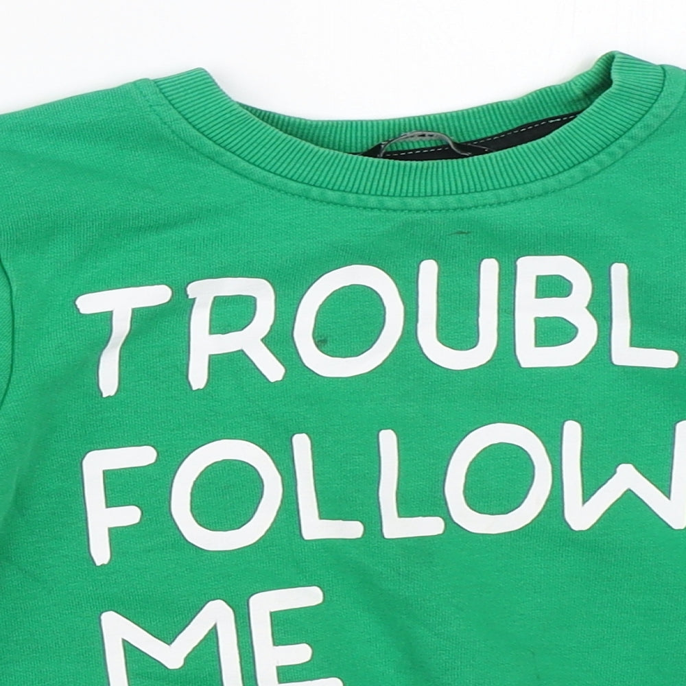 George Boys Green   Pullover Sweatshirt Size 3-4 Years