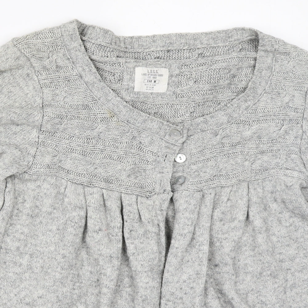 H&M Womens Grey   Cardigan Jumper Size M