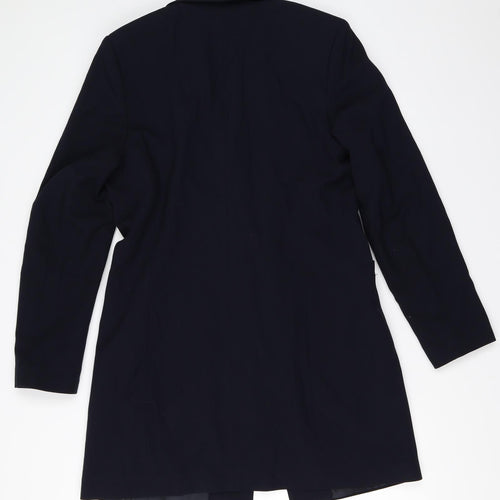 Marks and Spencer Womens Blue   Overcoat Coat Size 14
