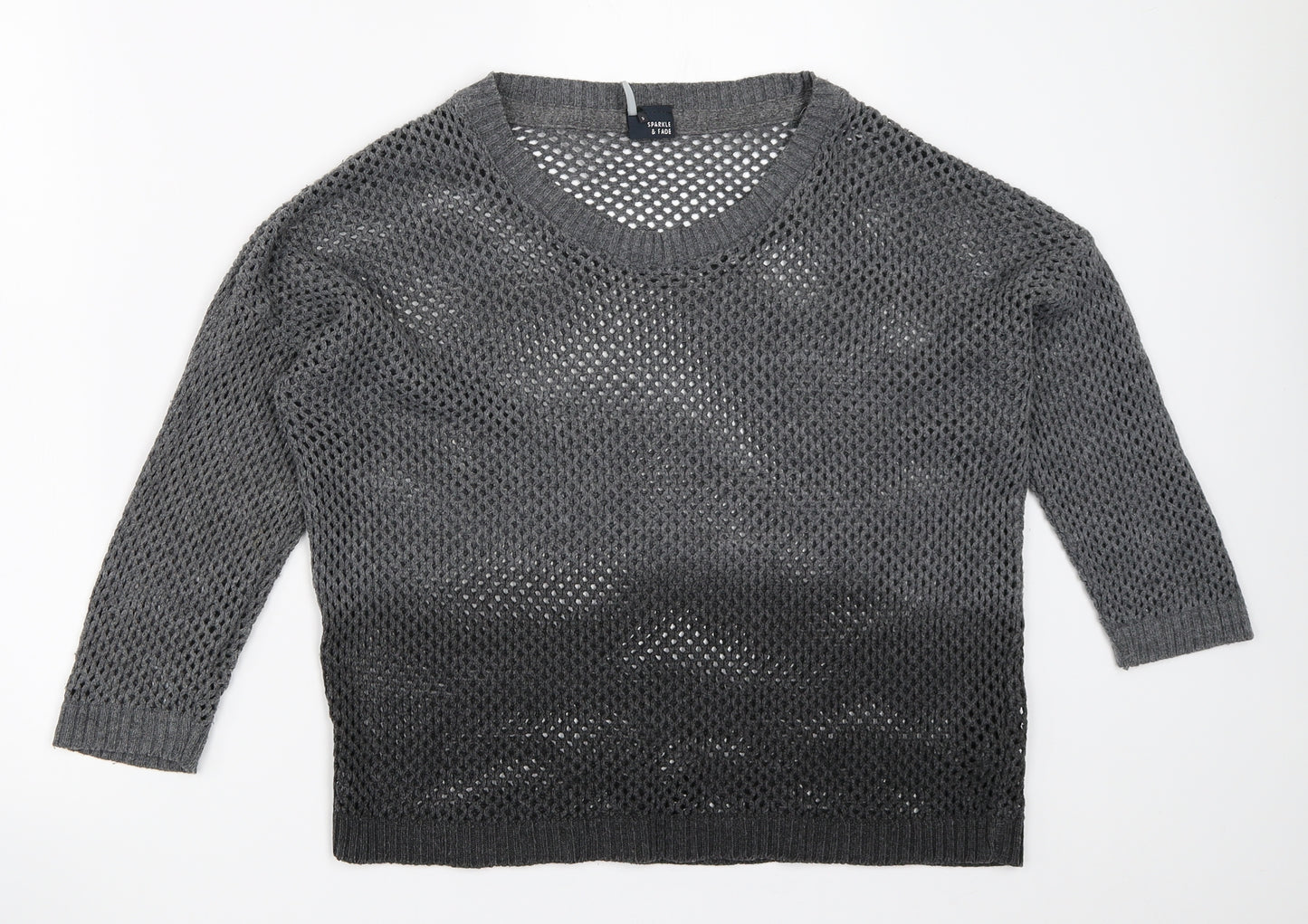 Sparkle & Fade Womens Grey   Pullover Jumper Size S