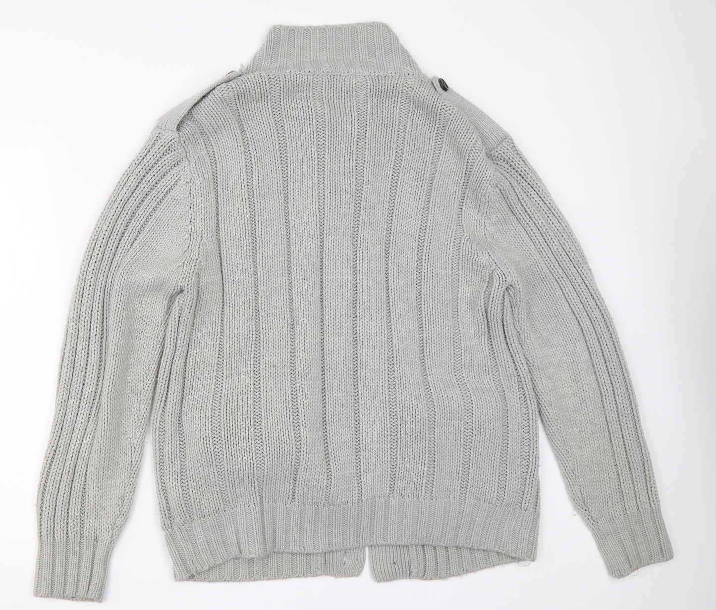 South Bay Mens Grey   Cardigan Jumper Size S