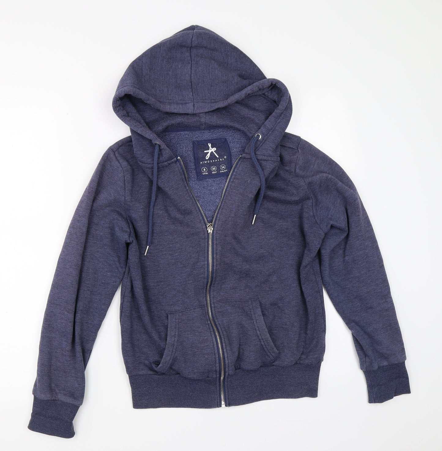 Primark Womens Blue   Full Zip Hoodie Size 8