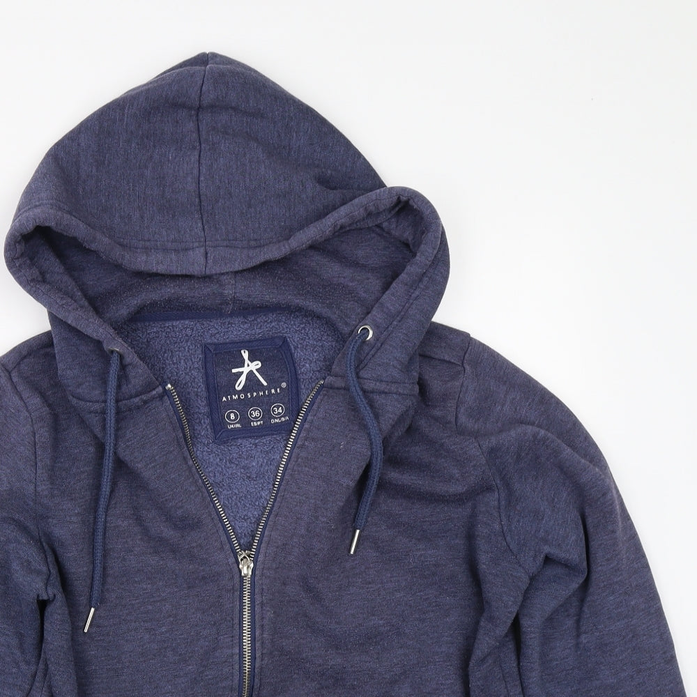 Primark Womens Blue   Full Zip Hoodie Size 8
