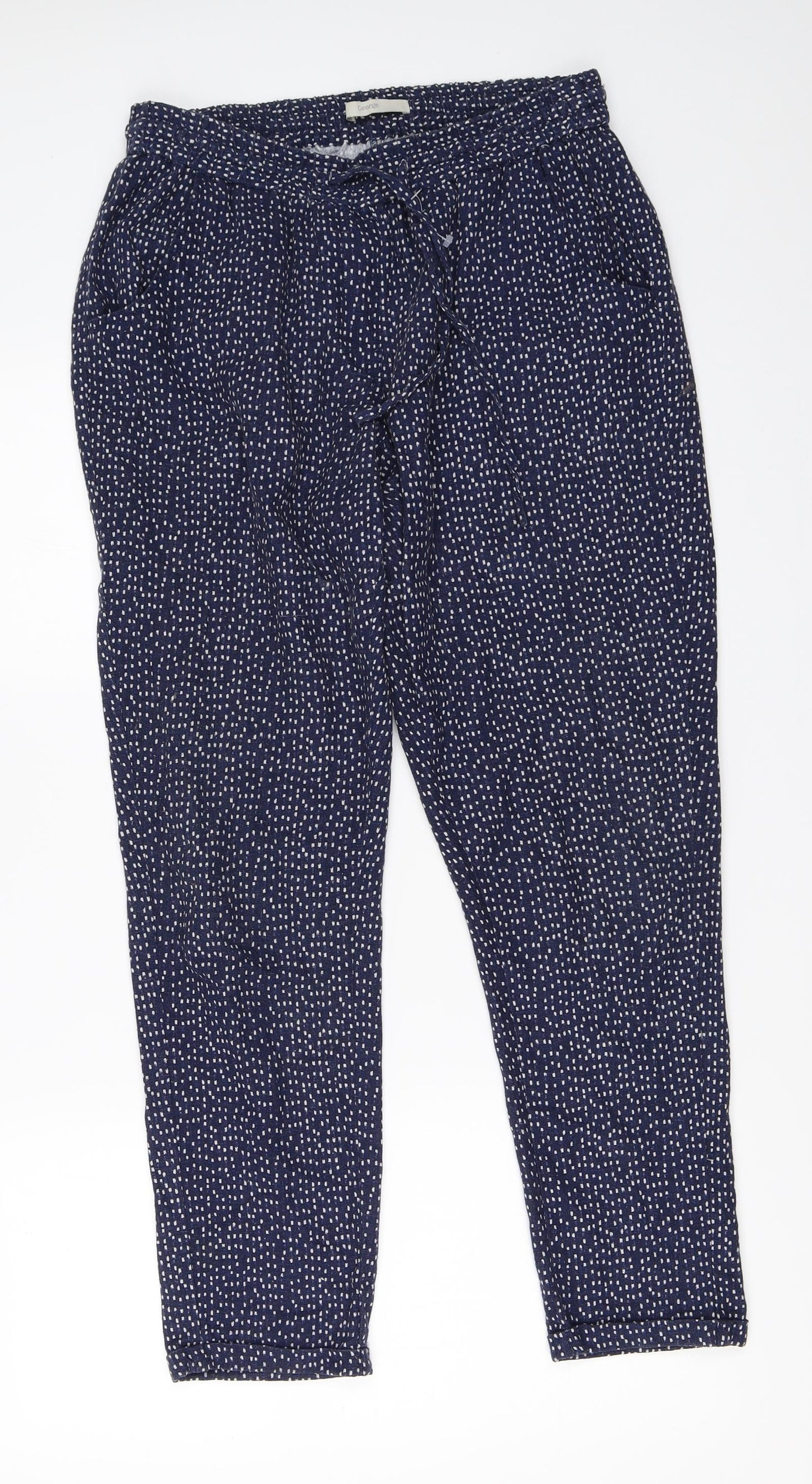George Womens Blue   Trousers  Size 12 L27.5 in