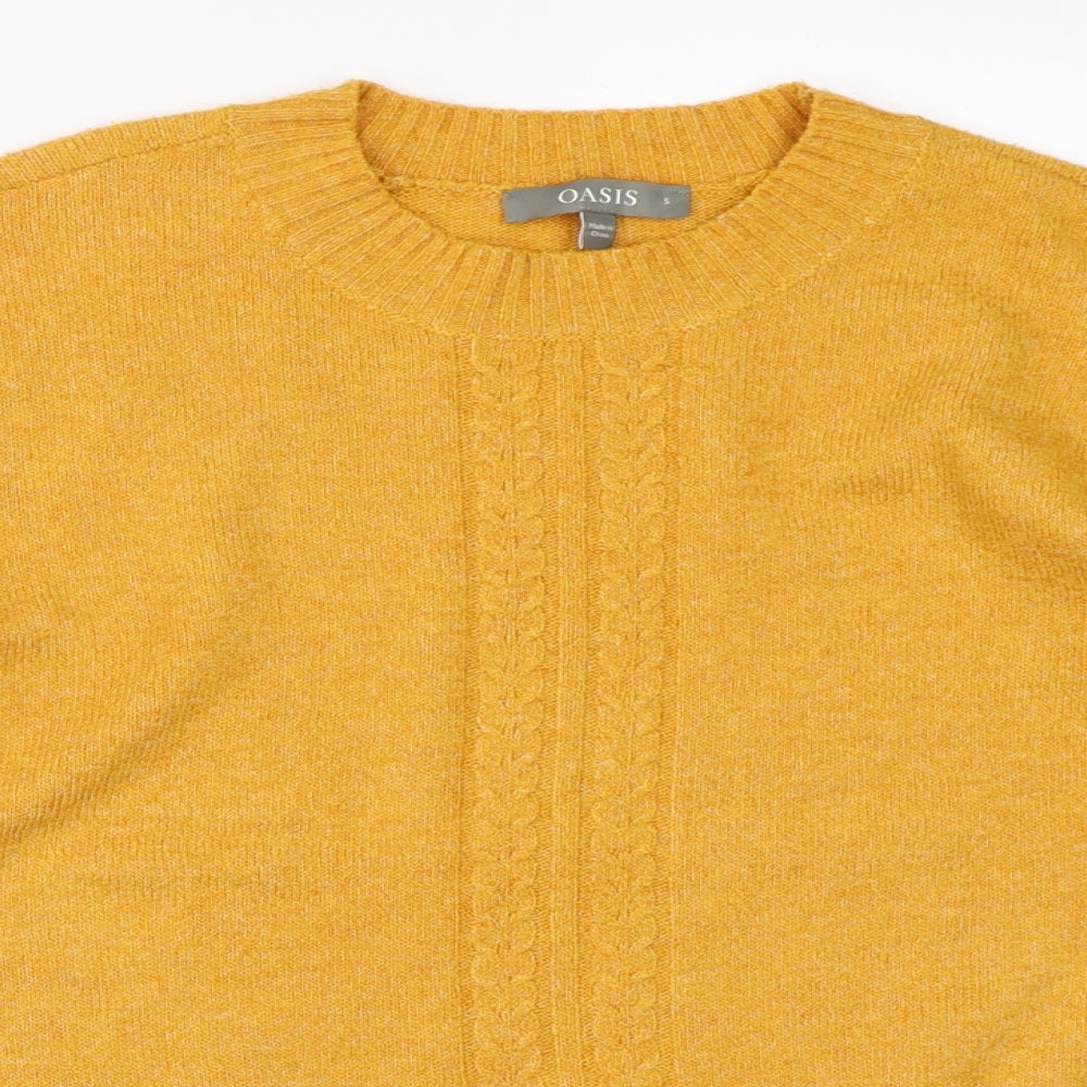 Oasis Womens Yellow   Pullover Jumper Size S
