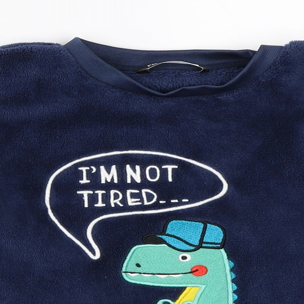 Pep&Co Boys Blue Solid   Pyjama Top Size 5-6 Years