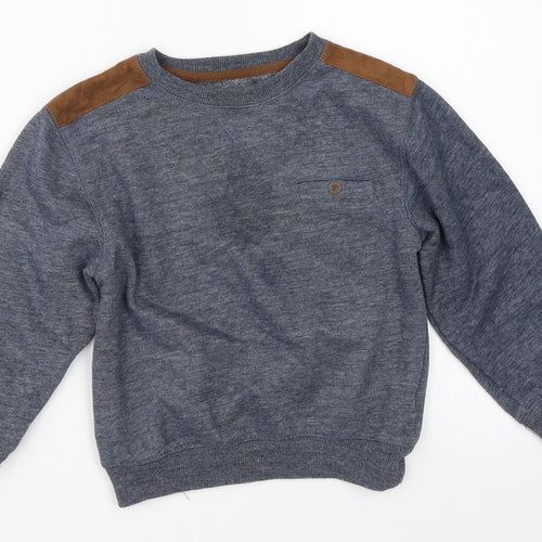 Rebel Boys Blue   Pullover Sweatshirt Size 5-6 Years