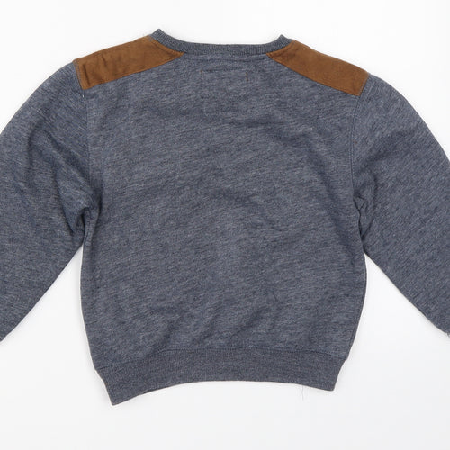 Rebel Boys Blue   Pullover Sweatshirt Size 5-6 Years