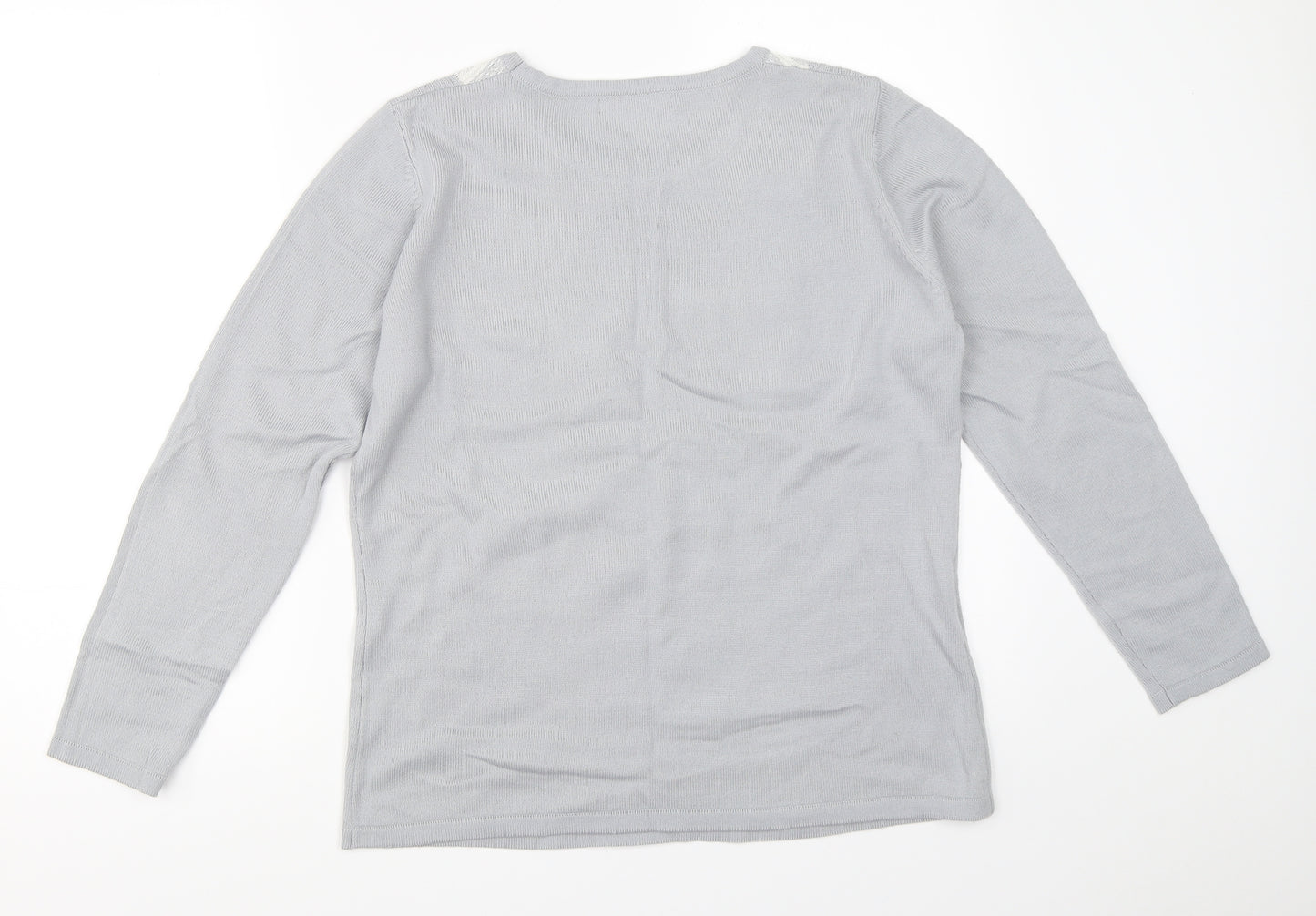 Bm Collection Womens Blue   Pullover Jumper Size S