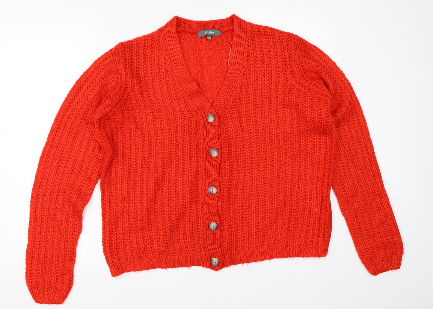 Studio Womens Red   Cardigan Jumper Size 12