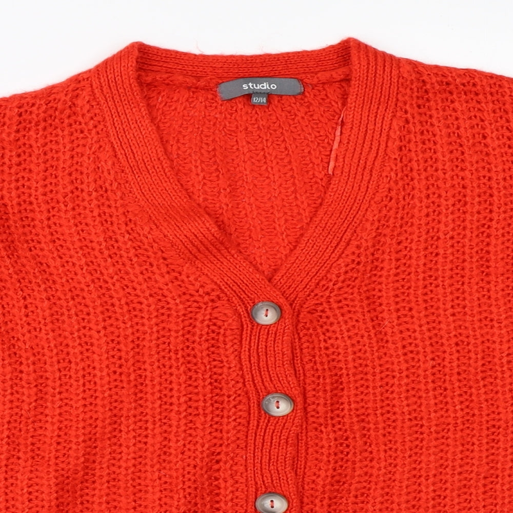 Studio Womens Red   Cardigan Jumper Size 12