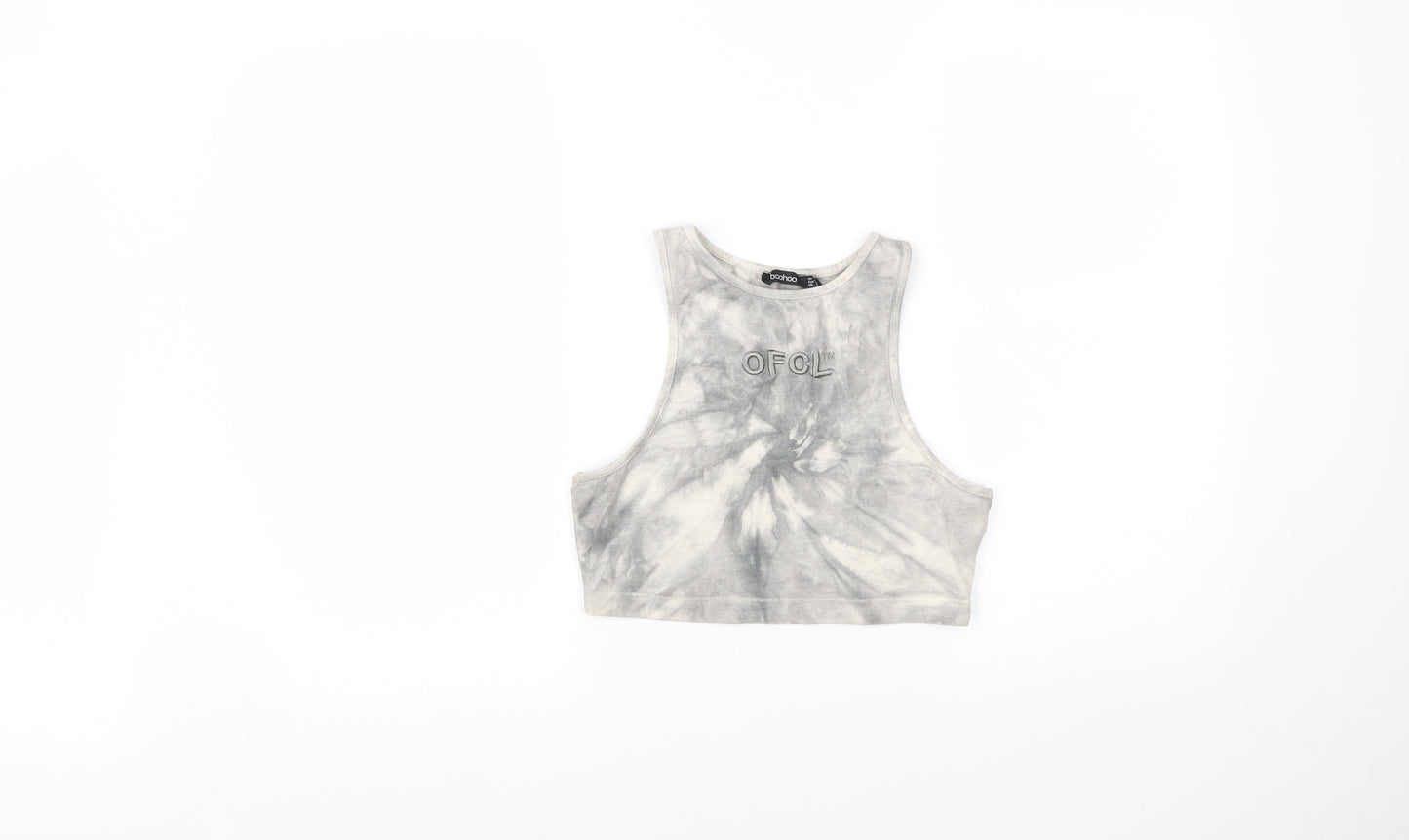 Boohoo Womens Grey   Cropped Tank Size 10