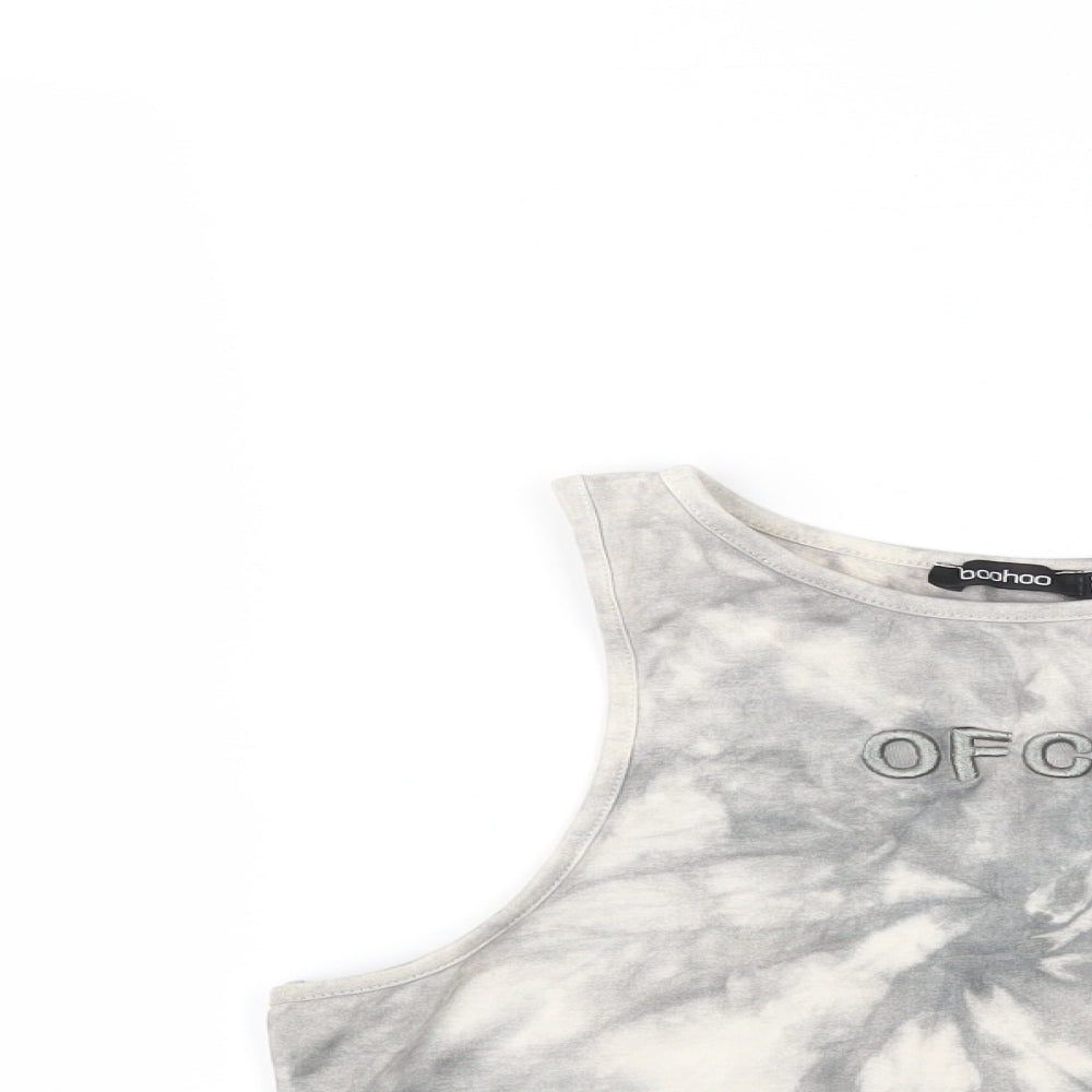 Boohoo Womens Grey   Cropped Tank Size 10
