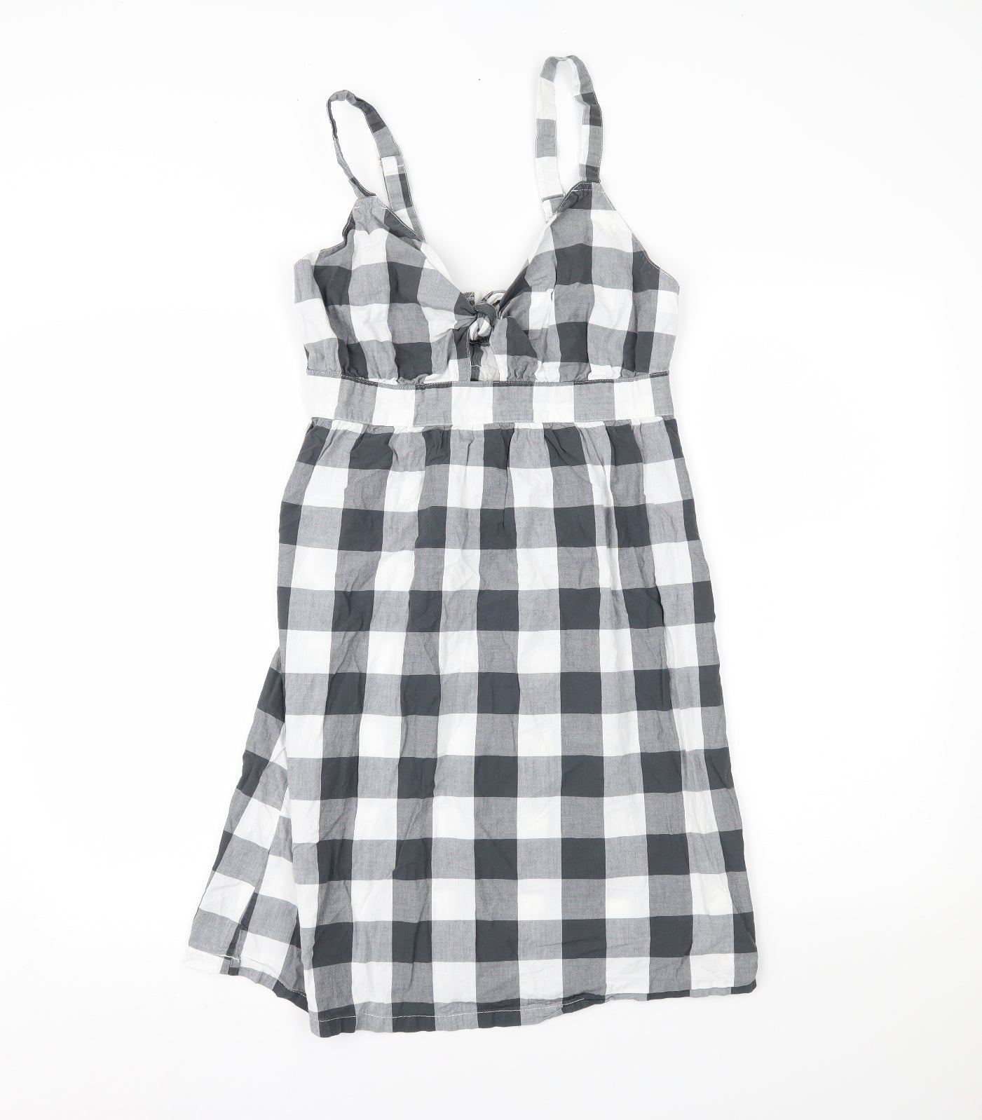 NEXT Womens Grey Check  Babydoll Gown Size 6