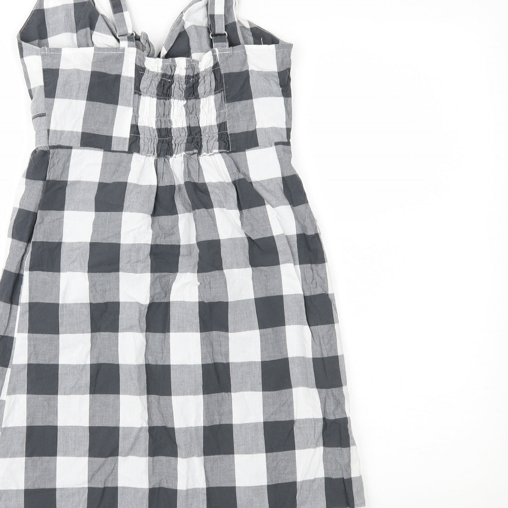 NEXT Womens Grey Check  Babydoll Gown Size 6