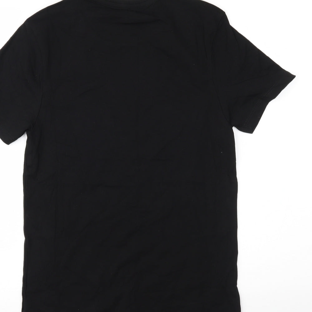 BURTONS Mens Black    T-Shirt Size S