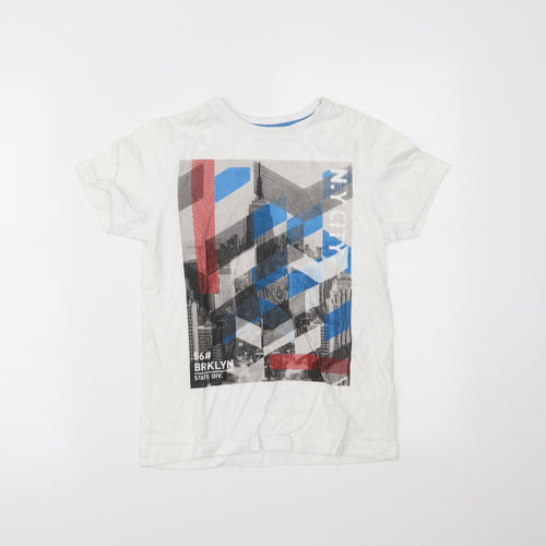 Primark Girls White   Pullover T-Shirt Size 9-10 Years