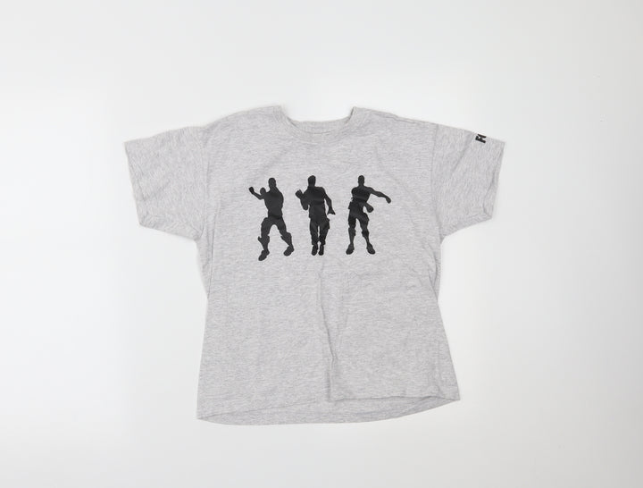 Matalan Boys Grey   Pullover T-Shirt Size S  - FORTNITE