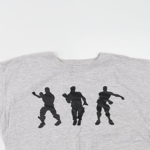 Matalan Boys Grey   Pullover T-Shirt Size S  - FORTNITE
