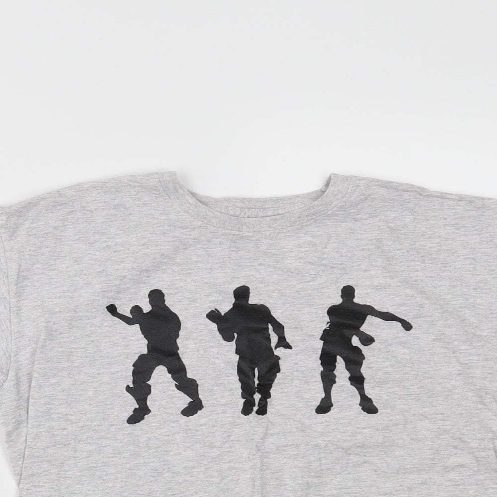 Matalan Boys Grey   Pullover T-Shirt Size S  - FORTNITE