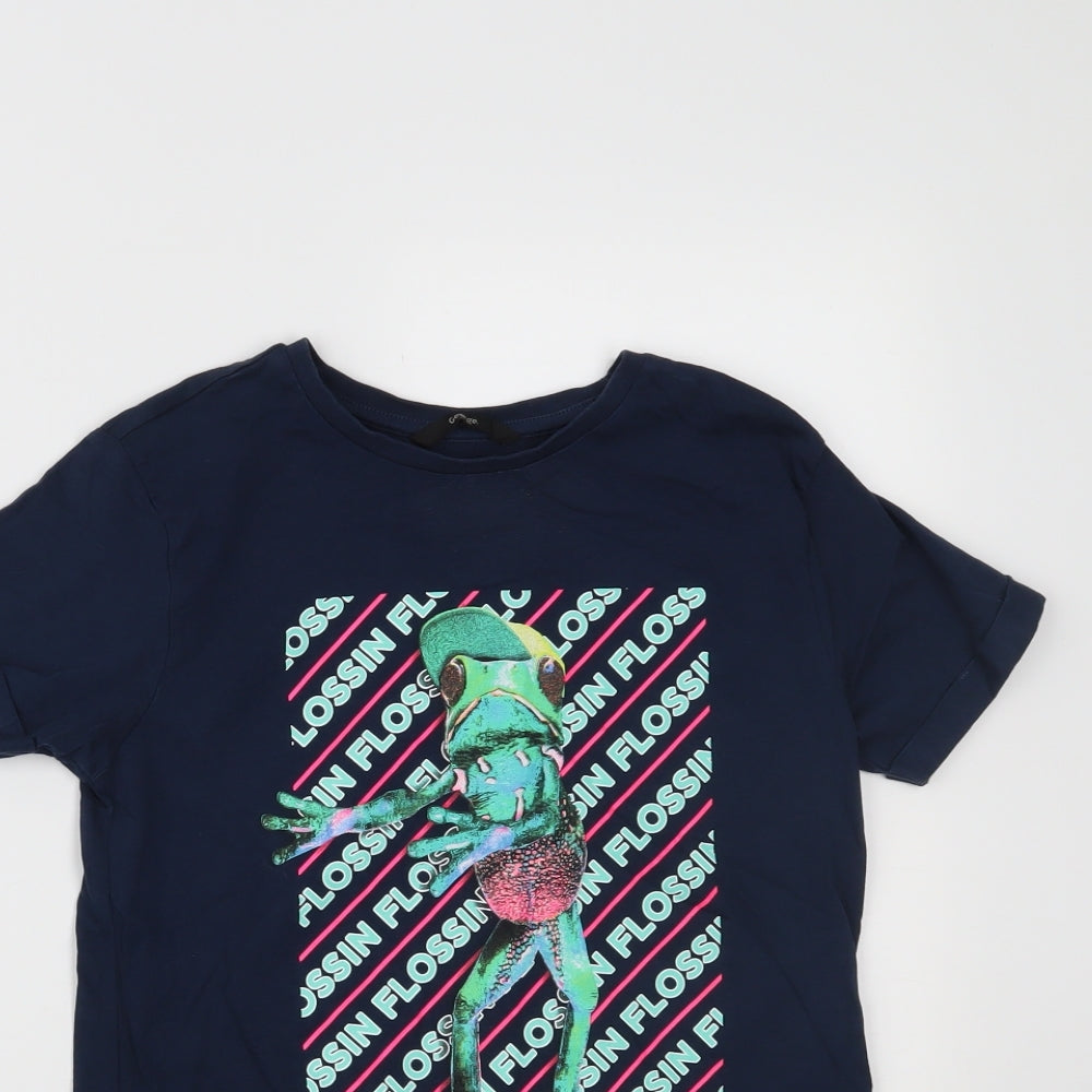 George Boys Blue   Pullover T-Shirt Size 9-10 Years