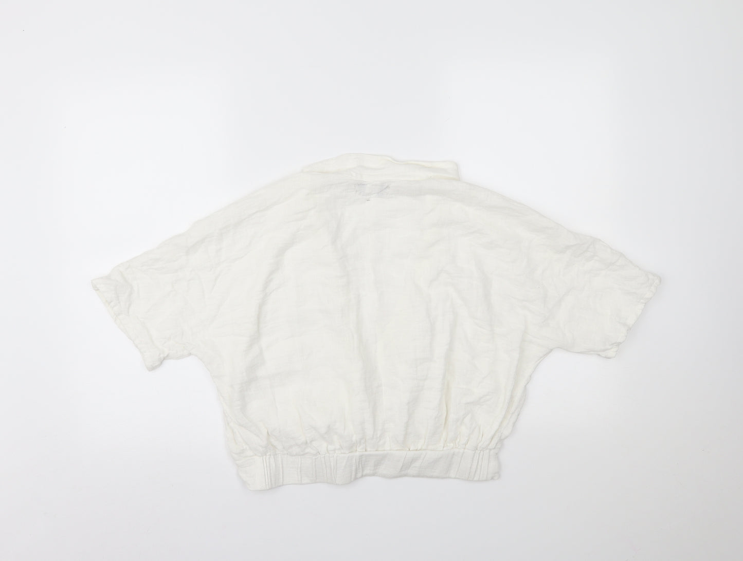 Urban Outfitters Womens White   Cropped Polo Size M