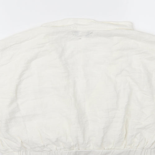 Urban Outfitters Womens White   Cropped Polo Size M