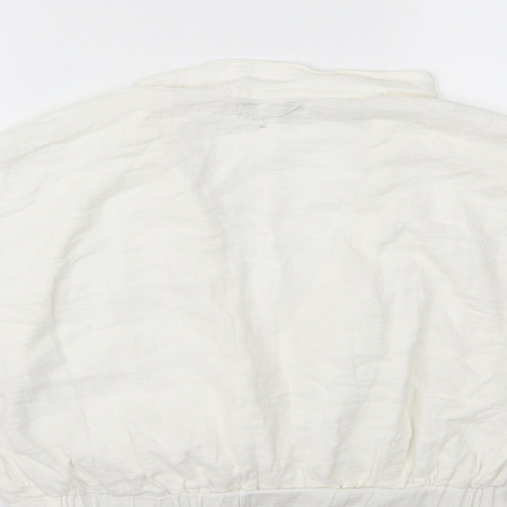 Urban Outfitters Womens White   Cropped Polo Size M