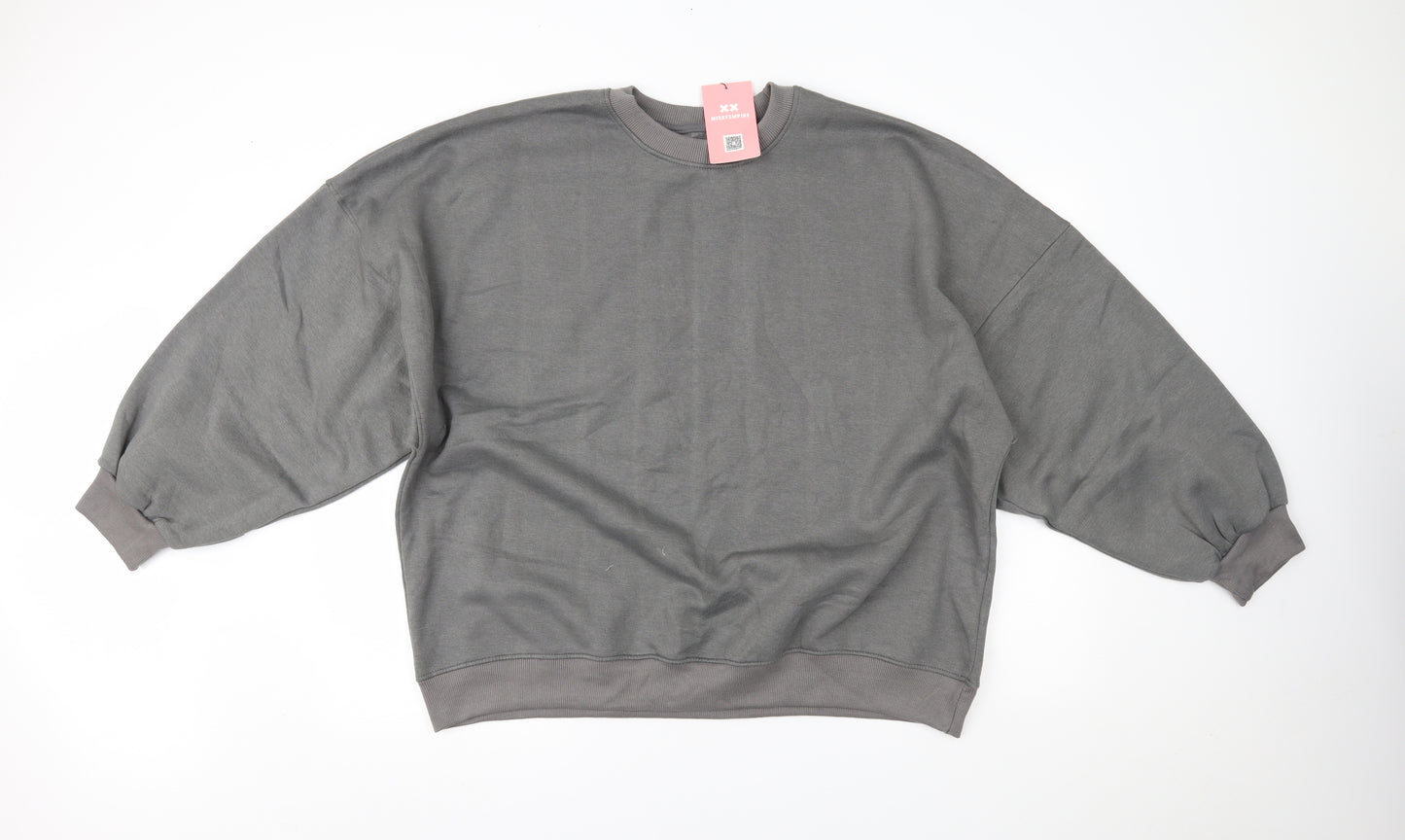 Missy Empire Womens Grey   Pullover Jumper Size 8