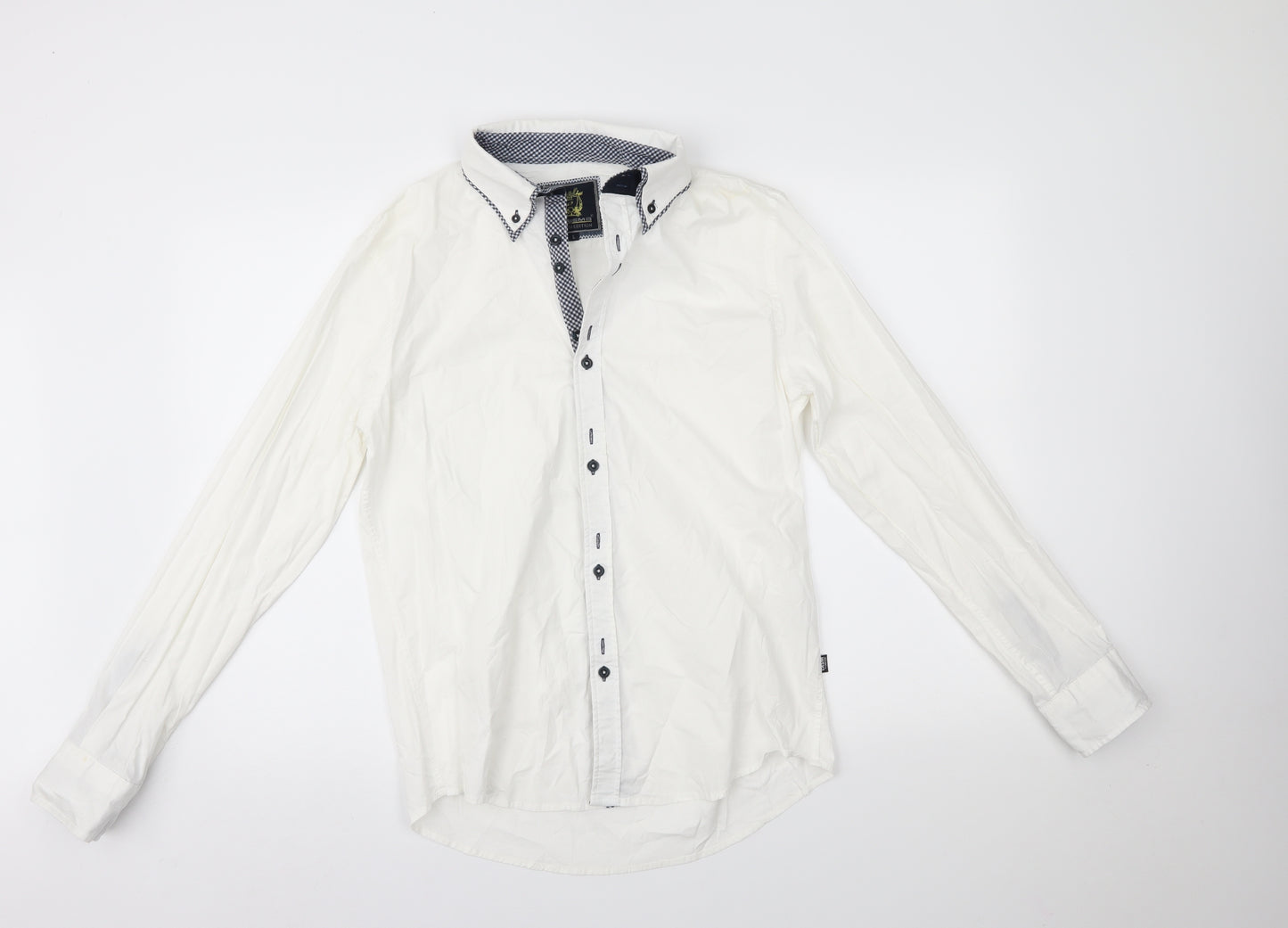 Carisma Mens White    Dress Shirt Size L