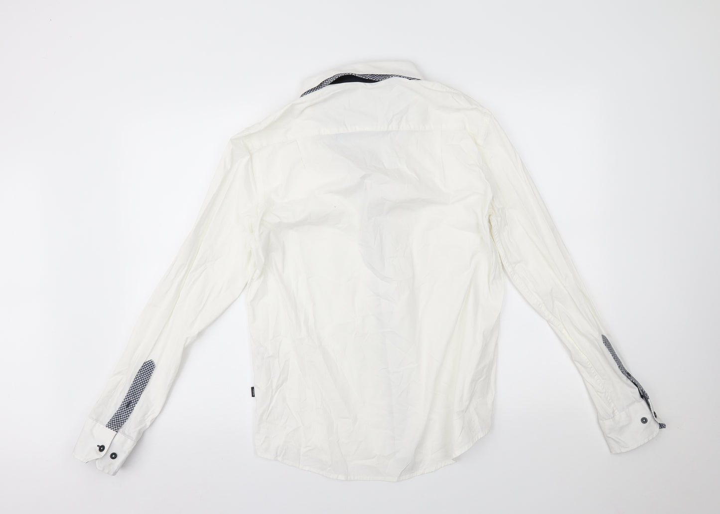 Carisma Mens White    Dress Shirt Size L