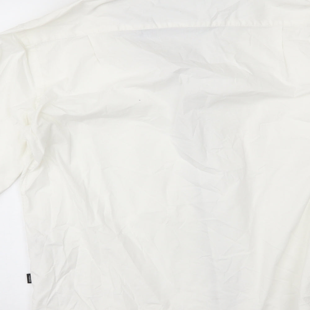 Carisma Mens White    Dress Shirt Size L