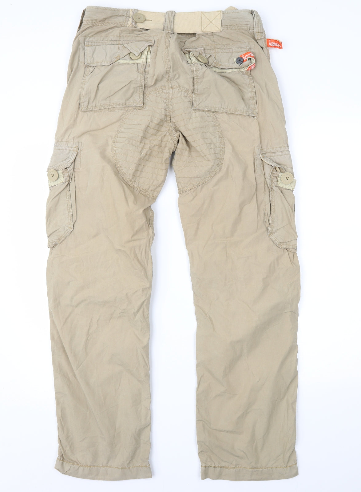 Superdry Mens Beige   Cargo Trousers Size M L28 in