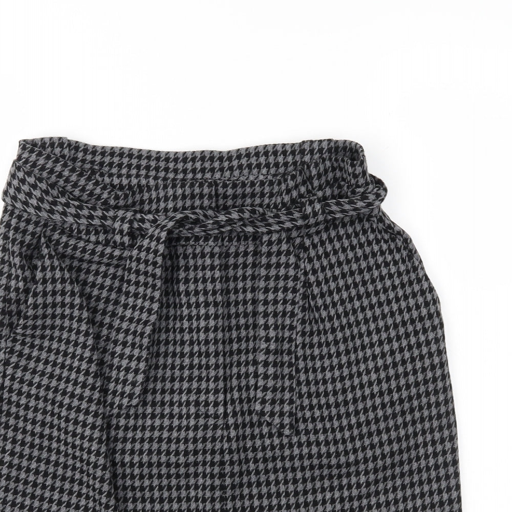 New Look Womens Grey Houndstooth  Mini Skirt Size 10