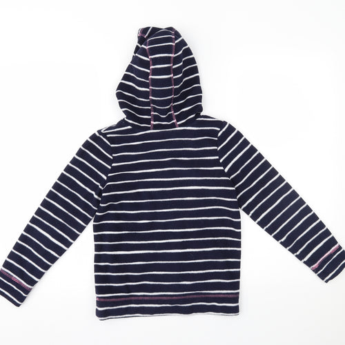 George Girls Blue Striped  Pullover Hoodie Size 8-9 Years