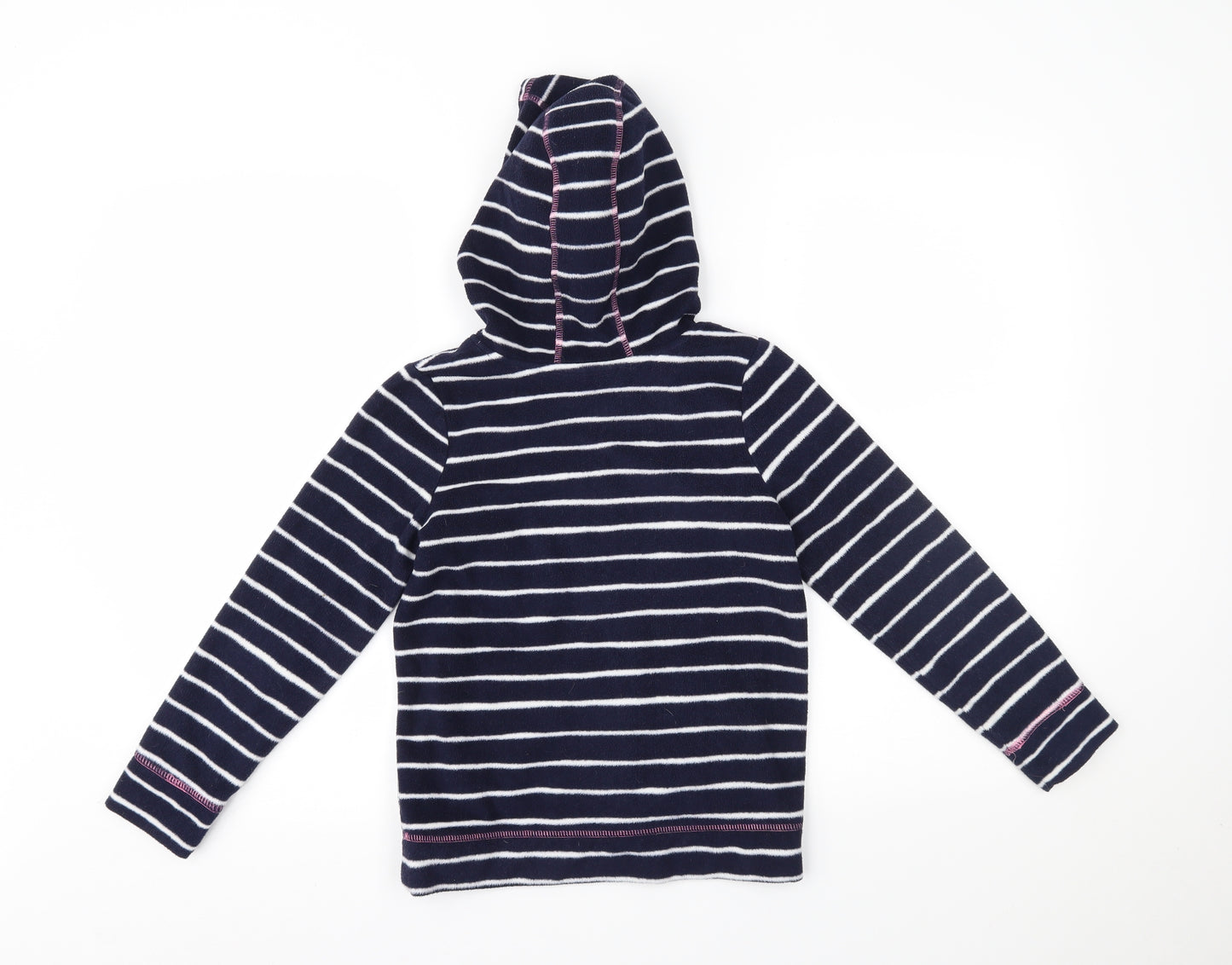 George Girls Blue Striped  Pullover Hoodie Size 8-9 Years
