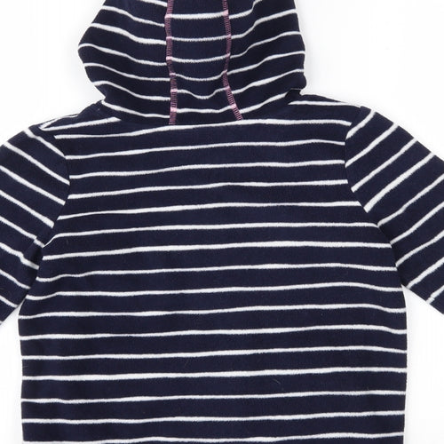 George Girls Blue Striped  Pullover Hoodie Size 8-9 Years