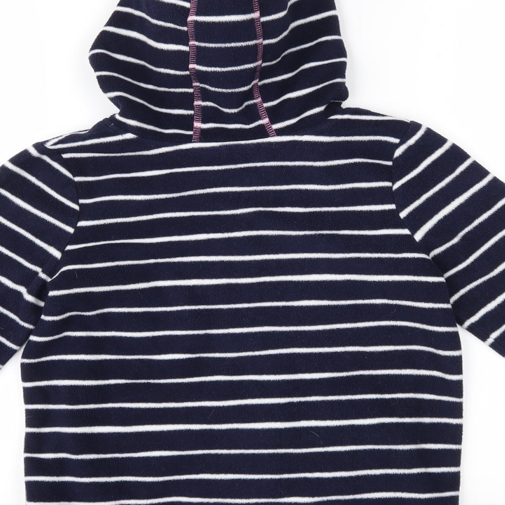 George Girls Blue Striped  Pullover Hoodie Size 8-9 Years