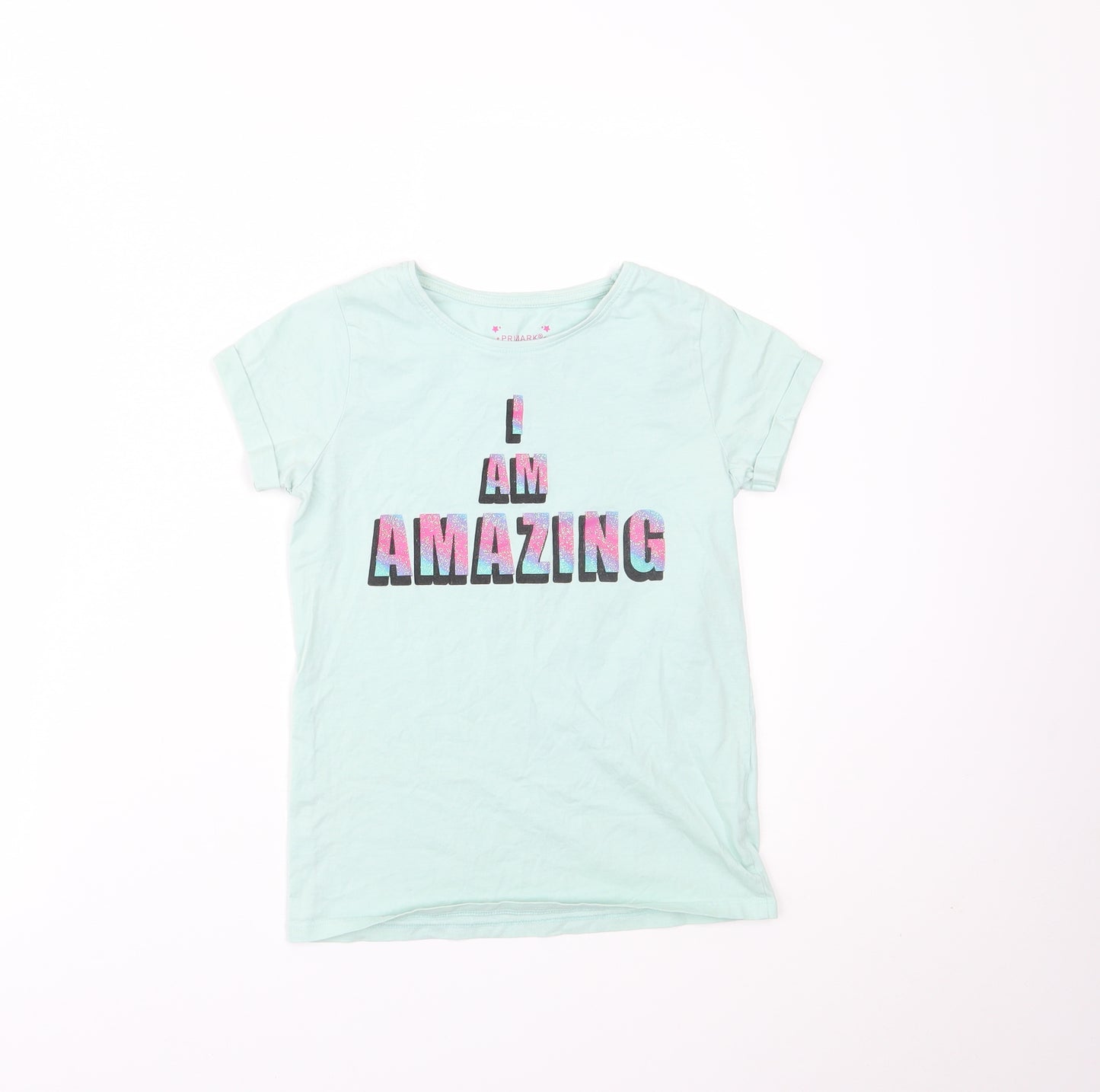 Primark Girls Blue   Pullover T-Shirt Size 10-11 Years