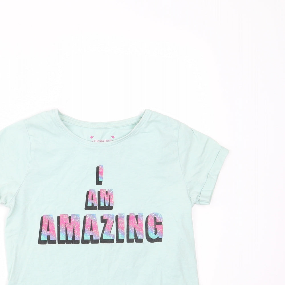 Primark Girls Blue   Pullover T-Shirt Size 10-11 Years