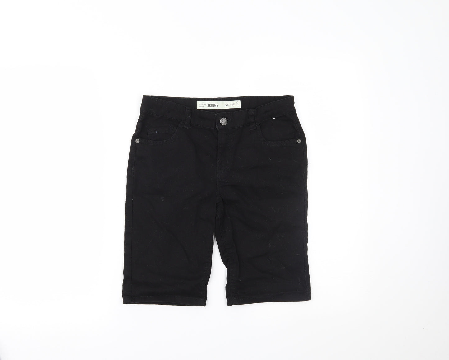Primark Boys Black  Denim Chino Shorts Size 10-11 Years