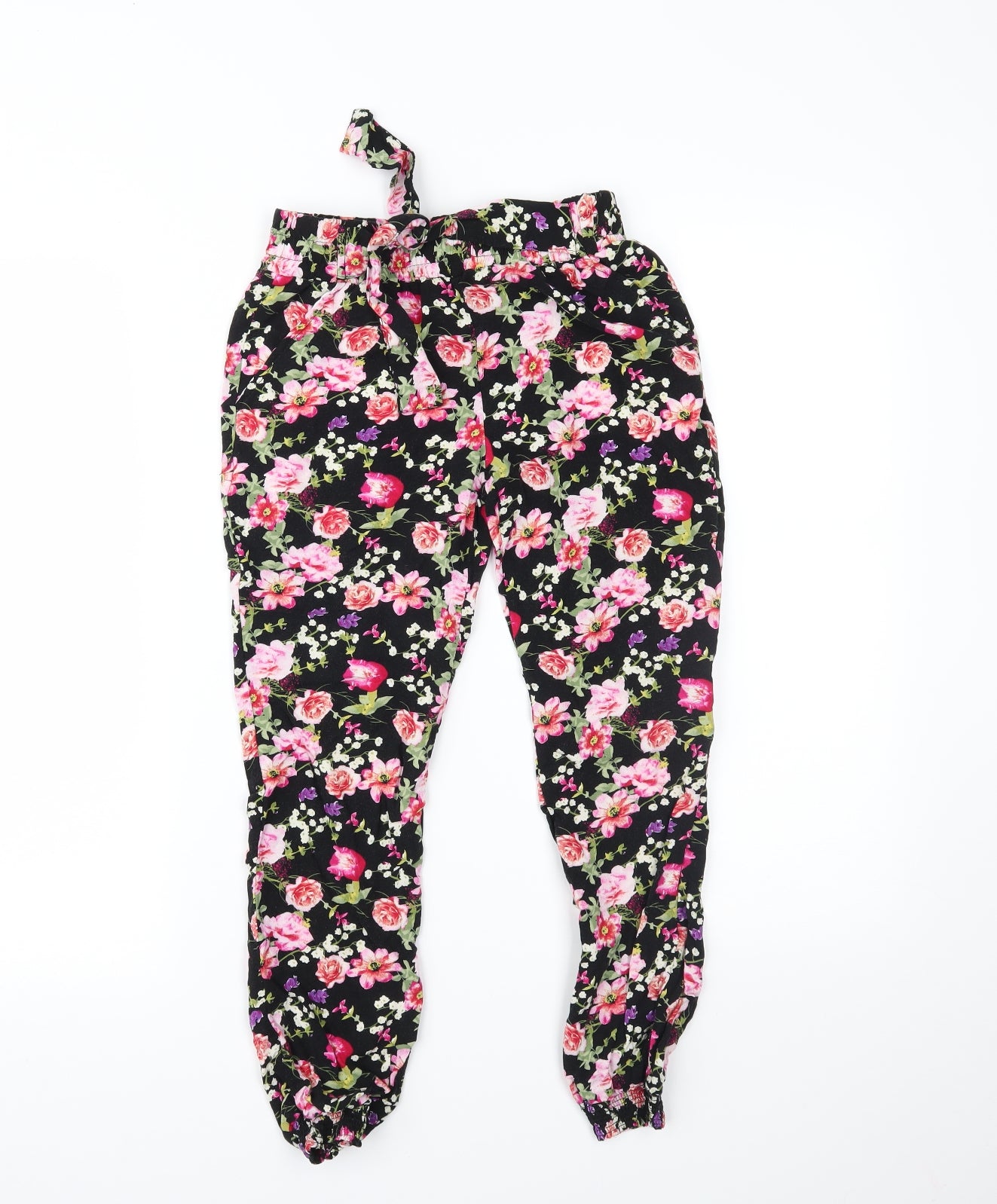Primark Girls Multicoloured Floral   Trousers Size 8-9 Years