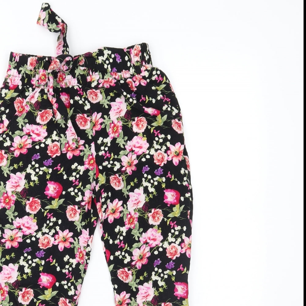 Primark Girls Multicoloured Floral   Trousers Size 8-9 Years