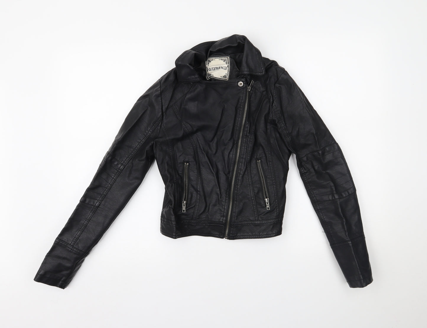 New Look Girls Black   Motorcycle Jacket Jacket Size 12-13 Years