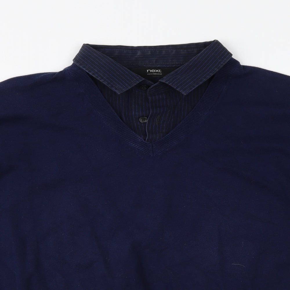 NEXT Mens Blue   Pullover Jumper Size L