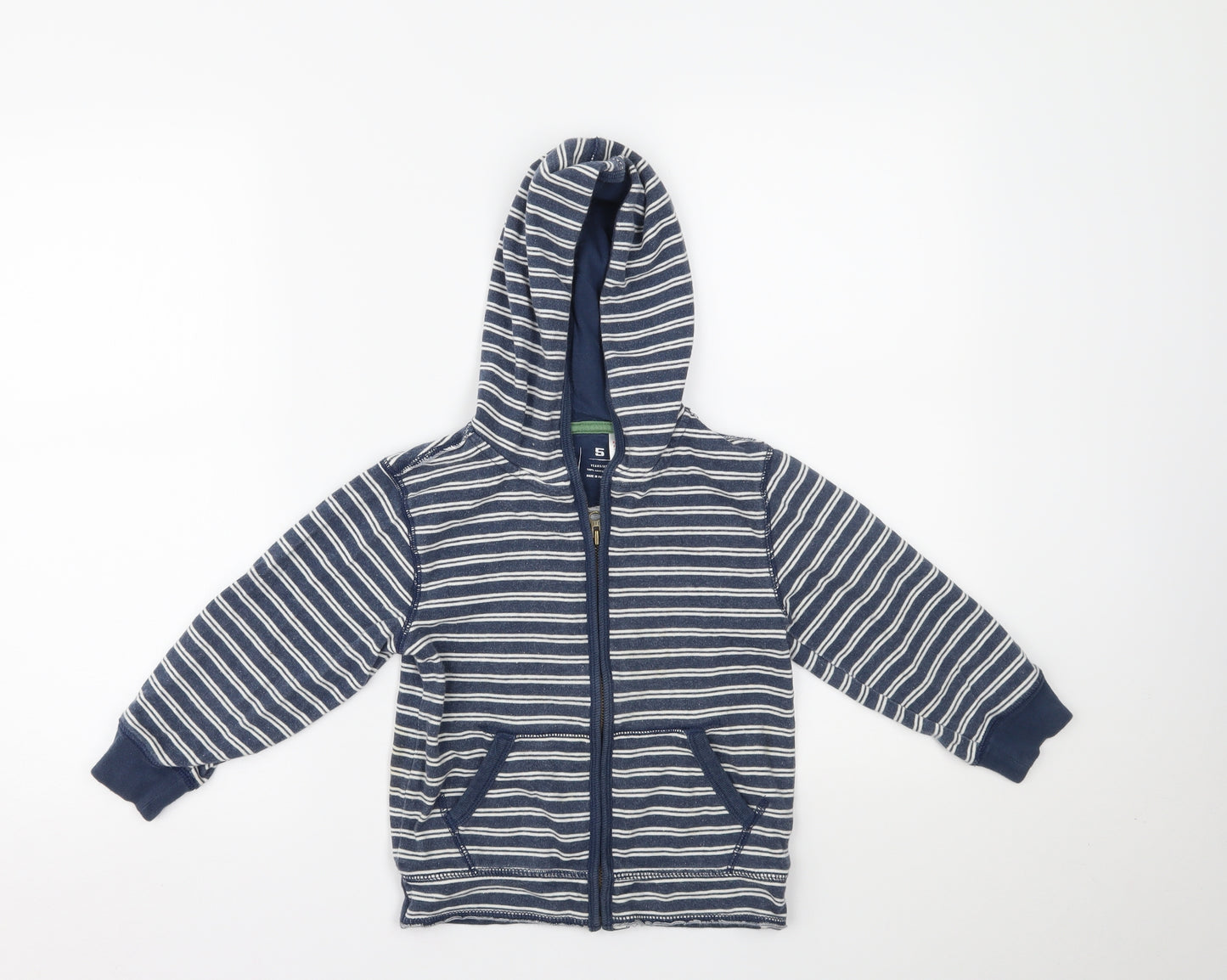 Gap Boys Blue Striped  Full Zip Hoodie Size 5 Years